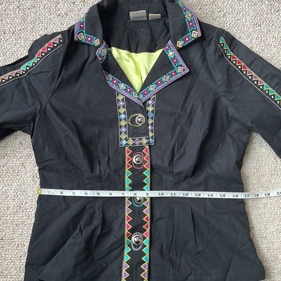 Bleu Bayou artsy jacket M - Picture 9 of 11